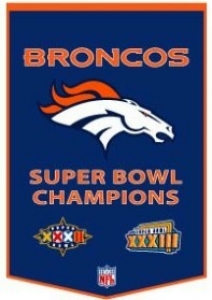 Denver Broncos 24 "x 36" NFL Wool Dynasty Banner
