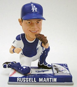 Los Angeles Dodgers Russell Martin Forever Collectibles On Field MLB Bobblehead