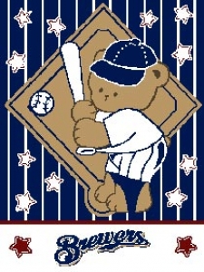 Milwaukee Brewers 36" x 48" Triple Woven Baby Throw Blanket
