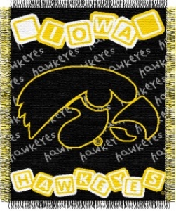 Iowa Hawkeyes Triple 36" x 48" Woven Baby Throw Blanket