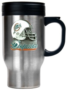 Miami Dolphins Stainless Steel Travel Mug
