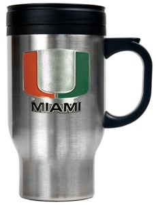 Miami Hurricanes Stainless Steel Travel Mug
