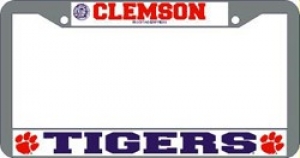 Clemson Tigers NCAA  Chrome License Plate Frame by Wincraft