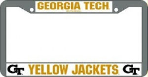 Georgia Tech Yellow Jackets NCAA  Chrome License Plate Frame by Wincraft