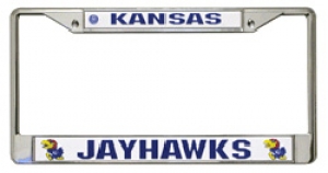 Kansas Jayhawks NCAA  Chrome License Plate Frame by Wincraft
