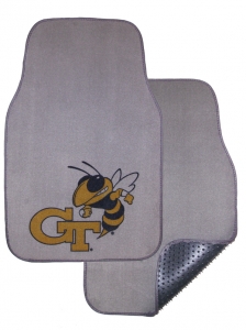 Georgia Tech Yellow Jackets 2pc Grey Universal Car Floor Mats