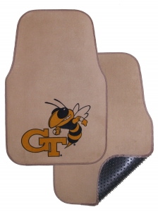 Georgia Tech Yellow Jackets 2pc Beige Universal Car Floor Mats