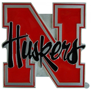 Nebraska Cornhuskers "HUSKERS" NCAA Logo Style Hitch Cover