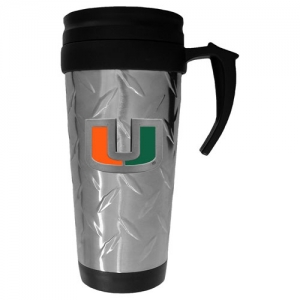 Miami Hurricanes NCAA Diamond Plate Travel Mug