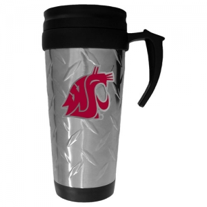 Washington State Cougars NCAA Diamond Plate Travel Mug