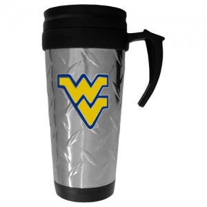 West Virginia Mountaineers NCAA Diamond Plate Travel Mug