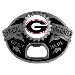 Georgia Bulldogs NCAA Bottle Opener Tailgater Belt Buckle
