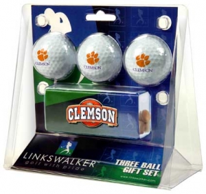 Clemson Tigers Slider Hat Clip 3 Golf Ball Gift Pack
