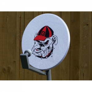 Georgia Bulldogs "Dog Face Logo" NCAA Satellite Dish Cover by Dish Rags