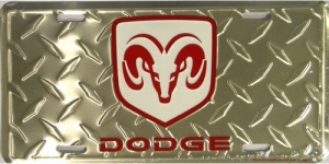 Dodge Ram Diamond Plated License Plate