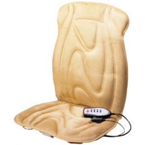 12 Volt 5 Motor Heated & Massaging Seat/Back Cushion in Suede Tan