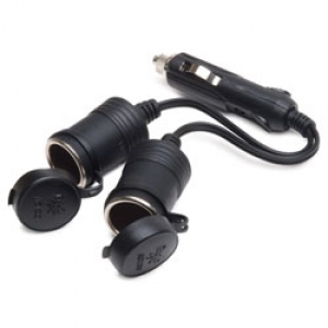 Road Pro 12 Volt 2 Outlet Platinum Series Fused Cigarette Lighter Adapter with Short Cord