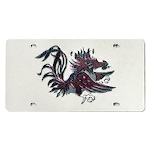 South Carolina Gamecocks Laser Cut/Mirrored License Plate