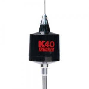 K-40 49" Center Load Black Trucker 3500 Watts CB Antennas w/Red K40 Logo