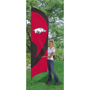 Arkansas Razorbacks NCAA Applique & Embroidered 102" x 30" Tall Team Flag