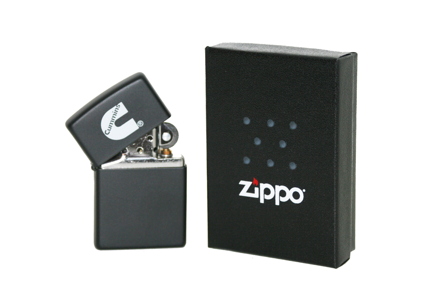 Zippo Zippo Lighters Cummins Diesel Black Matte Zippo Lighter Cummins Merchandise