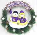LSU Tigers 20" Team Snowman Wreath