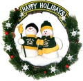 Green Bay Packers 20" Team Holiday Snowman Wreath