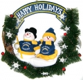 San Diego Chargers 20" Team Holiday Snowman Wreath