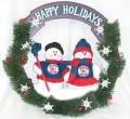 Boston Red Sox 20" Team Snowman Wreath