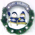 Milwaukee Brewers 20" Team Snowman Wreath