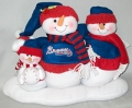 Atlanta Braves MLB Table Top Snowman Family