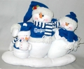 LA Dodgers MLB Table Top Snowman Family