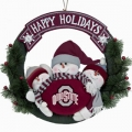 Ohio State Buckeyes 20" Three Snowmen Football Family Wreath