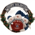 Dallas Cowboys 20" Three Snowmen Football Family Wreath