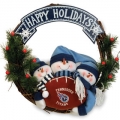 Tennessee Titans 20" Three Snowmen Football Family Wreath
