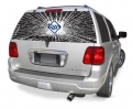 Tampa Bay Rays MLB Logo ""Rearzw/ Shatter Effect"" Back Windshield Covering by Glass Tatz