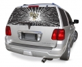 Wake Forest Demon Deacons NCAA Logo ""Rearz w/ Shatter Effect"" Back Windshield Decal