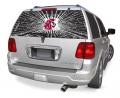 Washington State Cougars NCAA Logo Glass Tatz ""Rearz w/ Shatter Effect"" Back Windshield Graphic/Decal