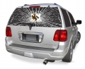 Wyoming Cowboys NCAA Logo Glass Tatz ""Rearz w/ Shatter Effect"" Back Windshield Graphic/Decal