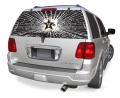Vanderbilt Commodores NCAA Logo Glass Tatz ""Rearz w/ Shatter Effect"" Back Windshield Graphic/Decal