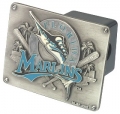 Florida Marlins MLB Pewter Trailer Hitch Cover