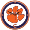 Clemson Tigers NCAA Round Wall Clock