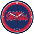 Ole Miss Rebels NCAA Round Wall Clock