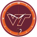 Virginia Tech Hokies NCAA Round Wall Clock