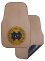 Notre Dame Fighting Irish Seal Logo 2pc Beige Universal Car Floor Mats