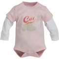 Caterpillar CAT Pink Baby L/S Heavy Machinery Bodysuit