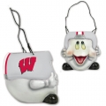 Wisconsin Badgers Halloween Ghost Trick or Treat Pumpkin Basket