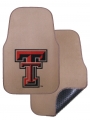 Texas Tech Red Raiders 2pc Beige Universal Car Floor Mats