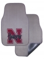Nebraska Cornhuskers 2pc Grey Universal Car Floor Mats