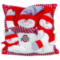 Ohio State Buckeyes 3 Snowman 18" Pillow